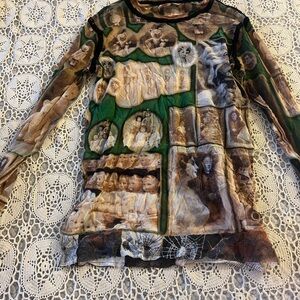 Roberto Cavalli Vinatge Unique Artistic Long Sleeve Top